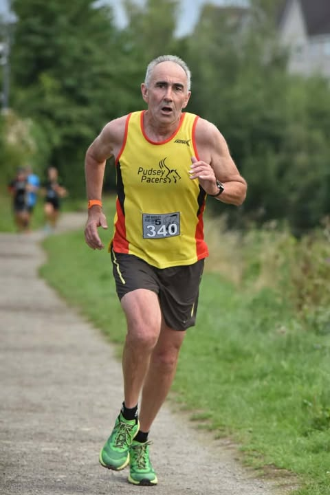 David running a race in his Pudsey Pacers vest